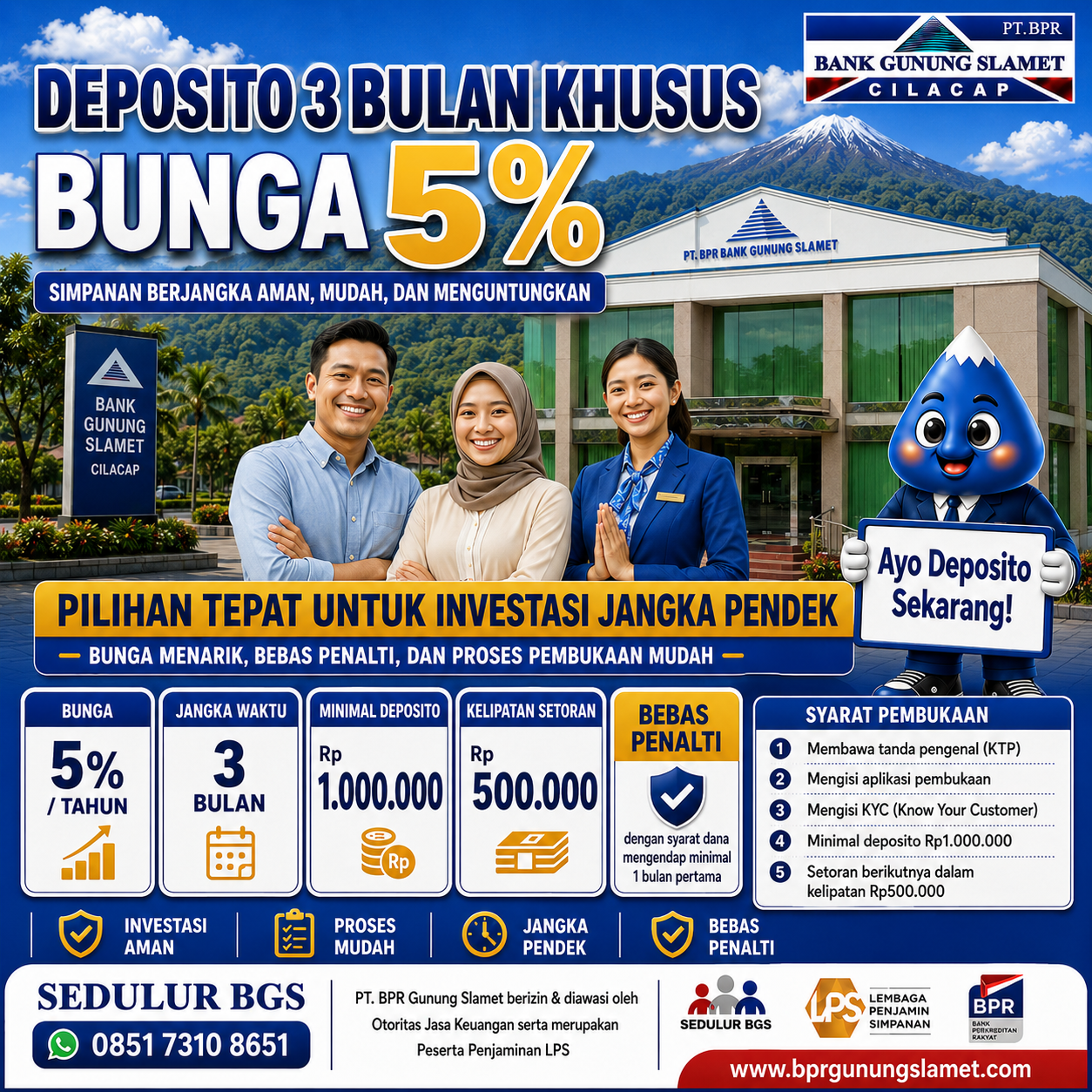 Deposito 3 Bulan Khusus Bunga 5%