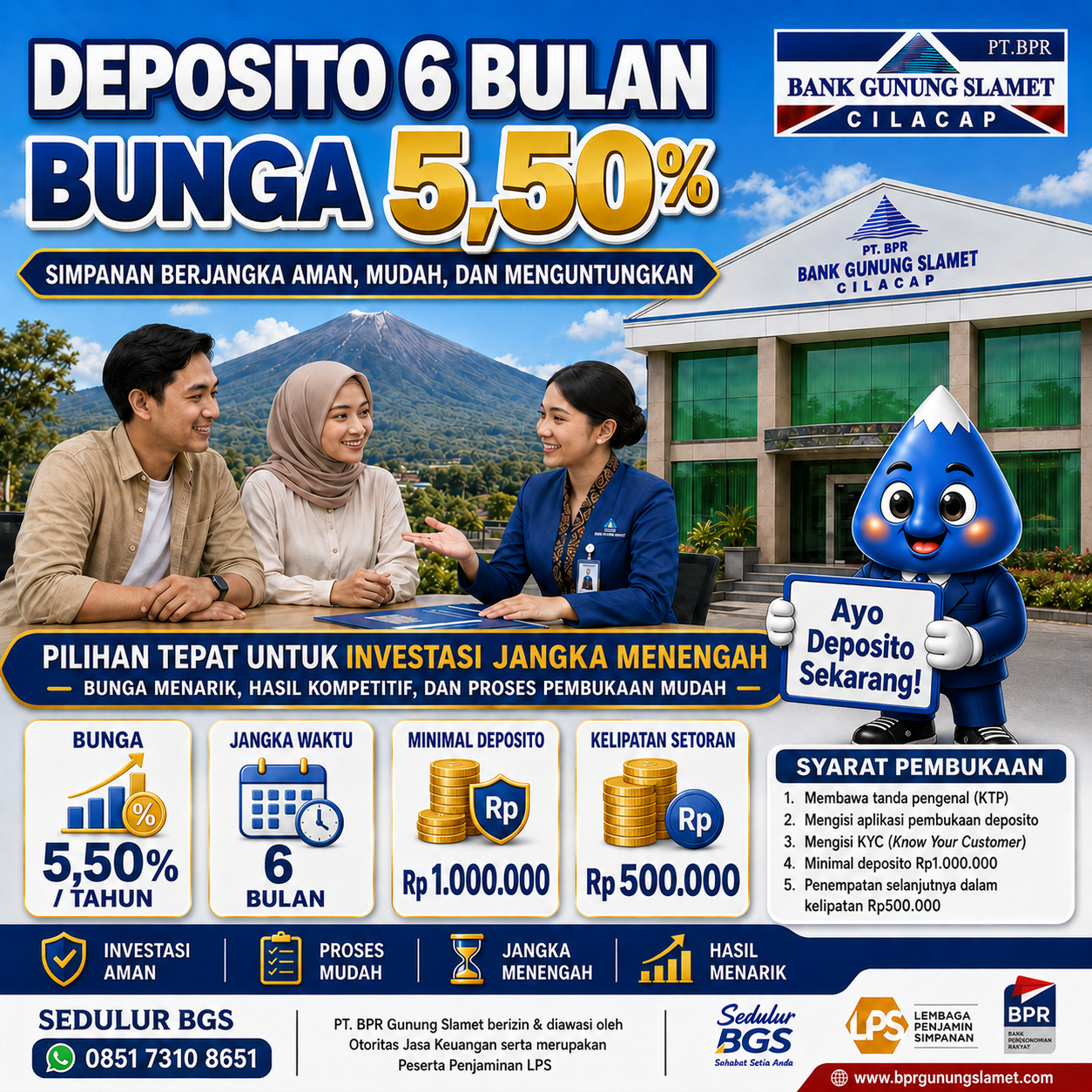 Deposito 6 Bulan Bunga 5,50%